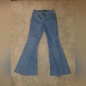 Judy Blue flare jeans, striped pattern, size 3/26